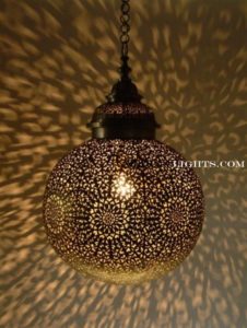 Brass Pendant - Moroccan Lighting, Moroccan Lanterns, Moroccan Lamps, Moroccan Chandeliers