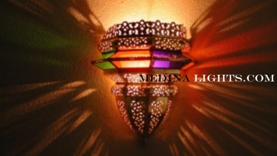 Glass Applique - Moroccan Lighting, Moroccan Lanterns, Moroccan Lamps, Moroccan Chandeliers